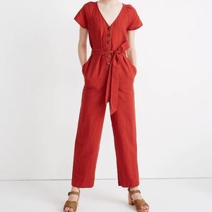 NWT Madewell  Linen Blend Jumpsuit